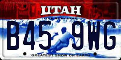 UT license plate B459WG