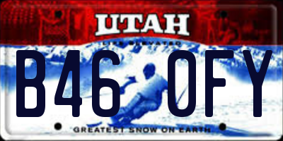 UT license plate B460FY