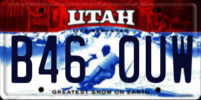 UT license plate B460UW