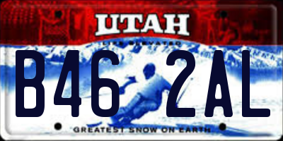 UT license plate B462AL