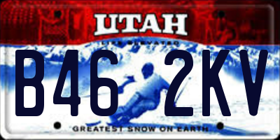 UT license plate B462KV