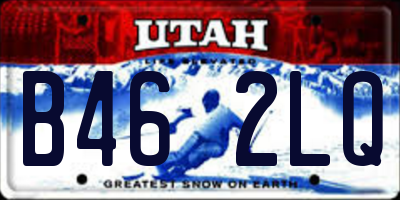 UT license plate B462LQ