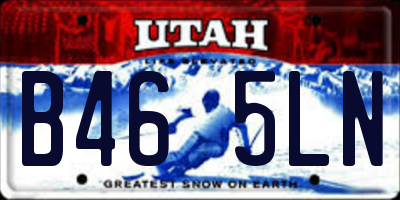 UT license plate B465LN