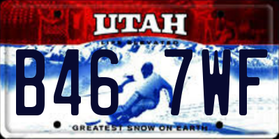 UT license plate B467WF