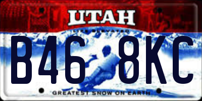 UT license plate B468KC