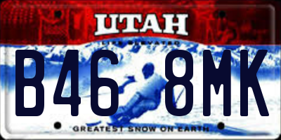 UT license plate B468MK