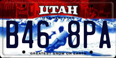 UT license plate B468PA