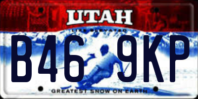 UT license plate B469KP