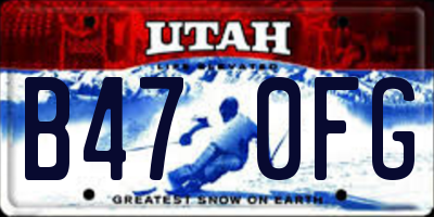 UT license plate B470FG