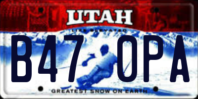 UT license plate B470PA
