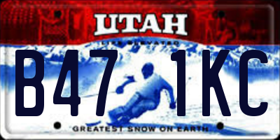 UT license plate B471KC