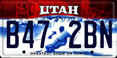 UT license plate B472BN