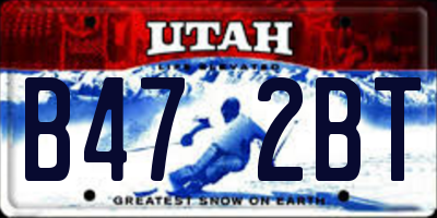 UT license plate B472BT