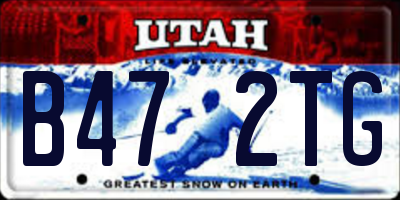 UT license plate B472TG