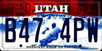 UT license plate B474PW