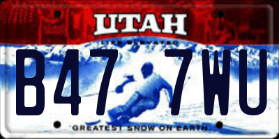 UT license plate B477WU