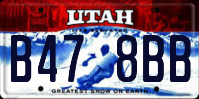 UT license plate B478BB