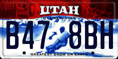 UT license plate B478BH