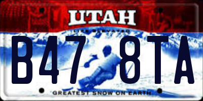 UT license plate B478TA