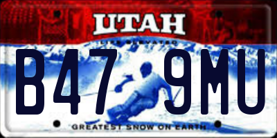 UT license plate B479MU