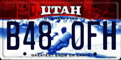 UT license plate B480FH