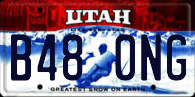 UT license plate B480NG