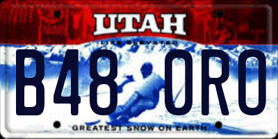 UT license plate B480RO