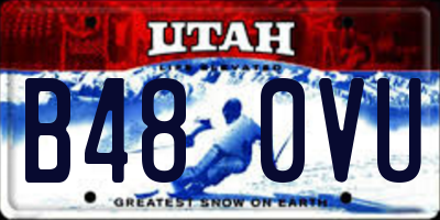 UT license plate B480VU