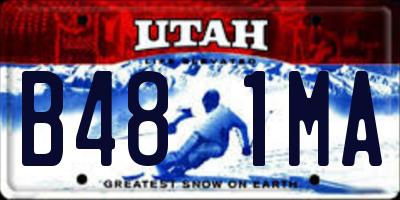 UT license plate B481MA