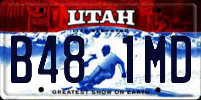 UT license plate B481MD
