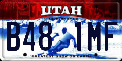 UT license plate B481MF