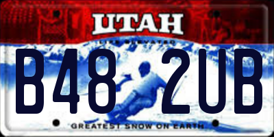 UT license plate B482UB