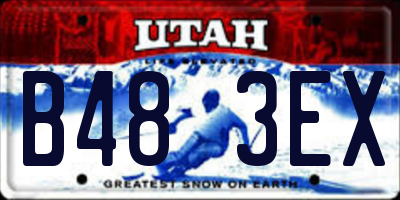 UT license plate B483EX