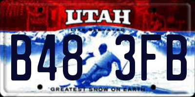 UT license plate B483FB