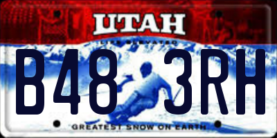 UT license plate B483RH