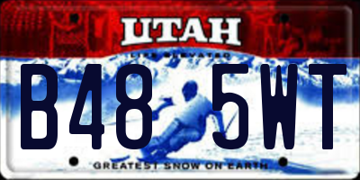 UT license plate B485WT