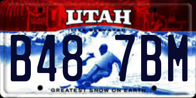 UT license plate B487BM