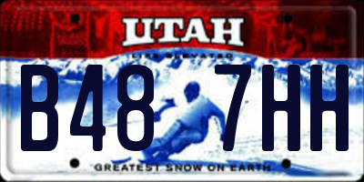 UT license plate B487HH
