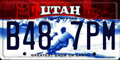UT license plate B487PM