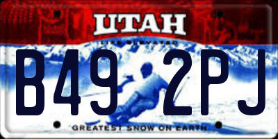 UT license plate B492PJ