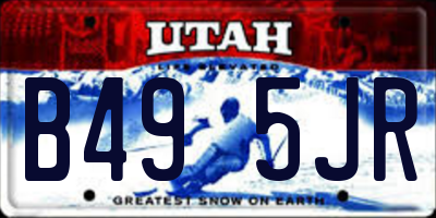 UT license plate B495JR