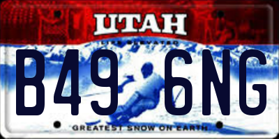 UT license plate B496NG