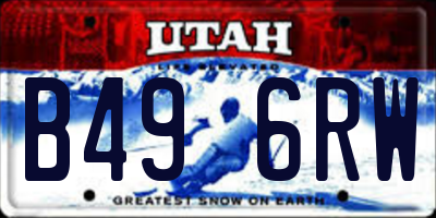 UT license plate B496RW