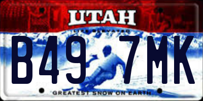 UT license plate B497MK