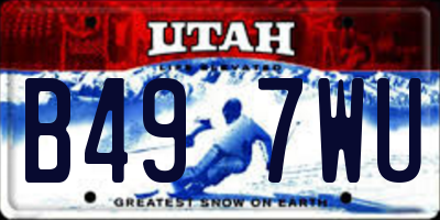 UT license plate B497WU