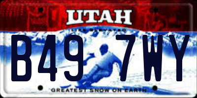 UT license plate B497WY