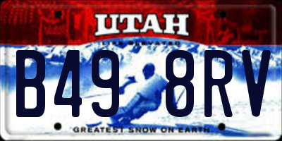 UT license plate B498RV