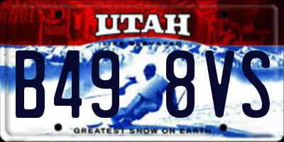 UT license plate B498VS
