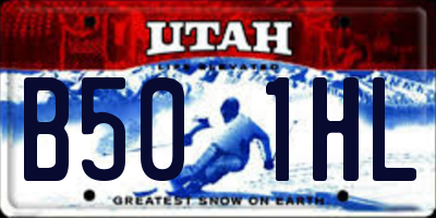 UT license plate B501HL