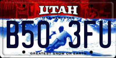 UT license plate B503FU